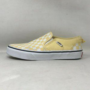 yellow white checkered vans